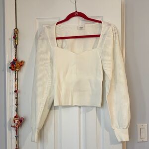 Aritzia Cream Knit Women's Blouse